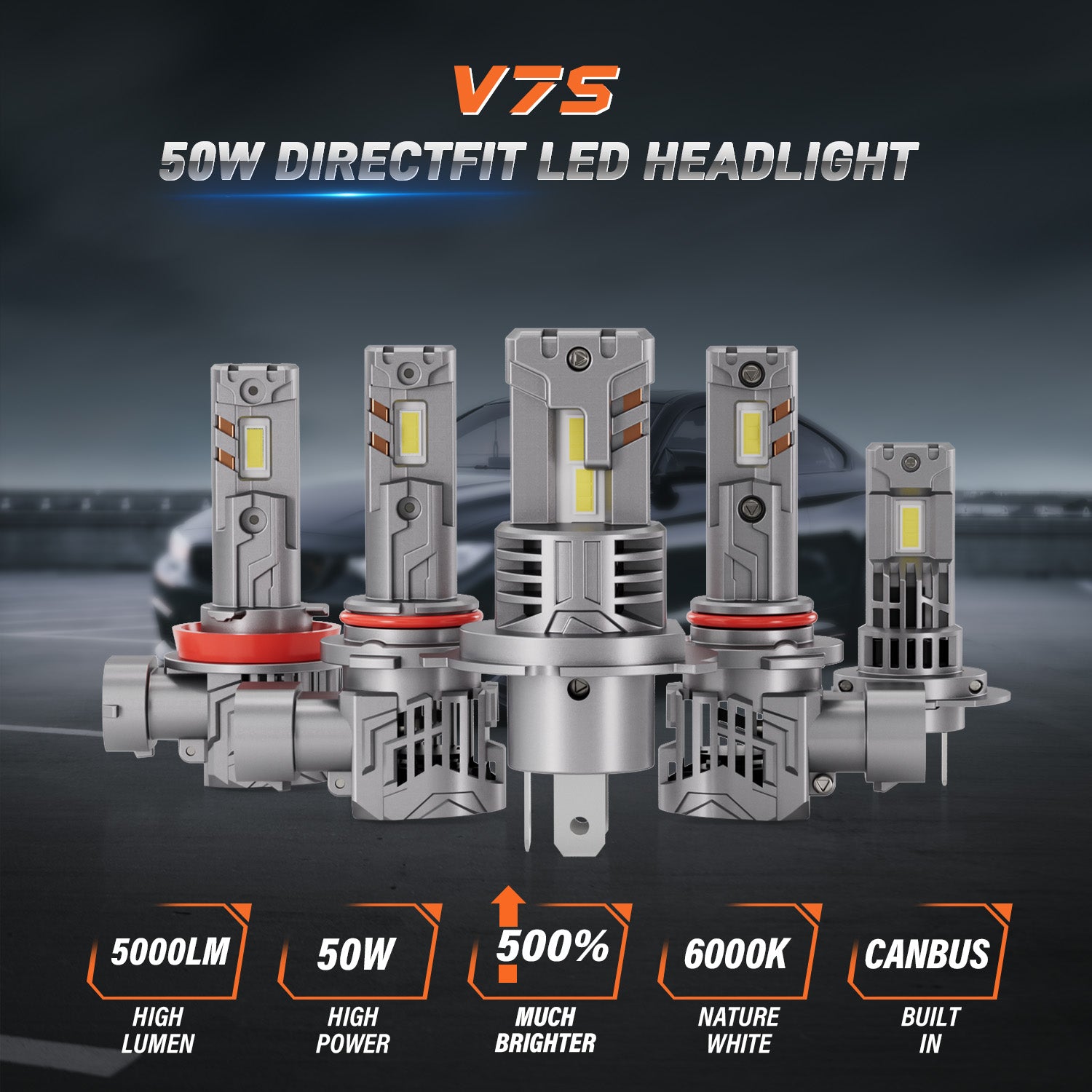 Driveon V7S H7 LED Headlight Bulb - Image 11