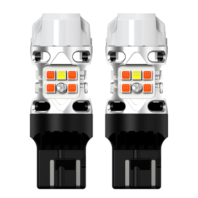 3157 4157 | LED Switchback Turn Signal Bulbs | White + Amber | 2 Bulbs