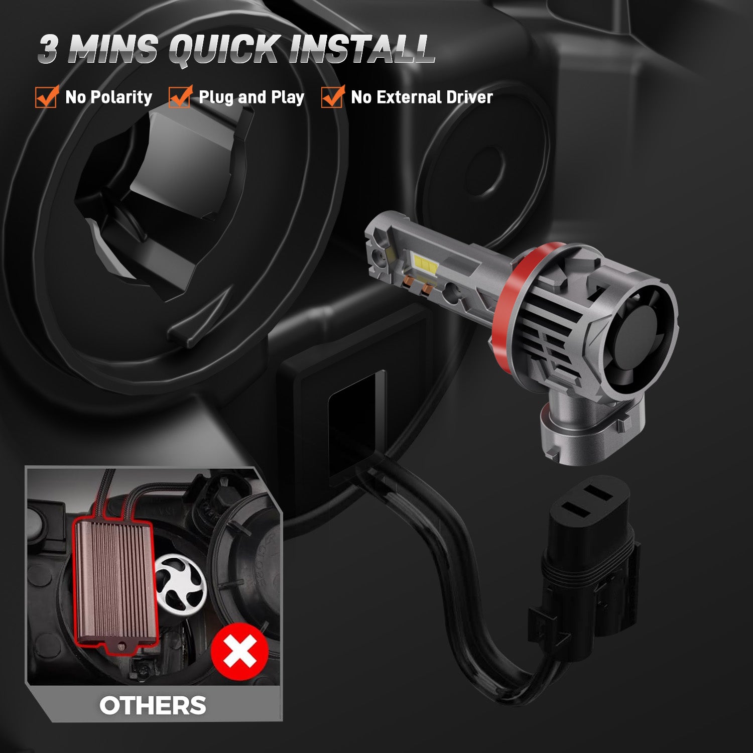Driveon V7S H7 LED Headlight Bulb - Image 9